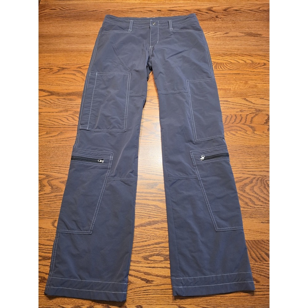 Kuhl Kliffside Air Cargo Pants Womens 8 Charcoal Gray Lower Leg Pockets Nylon
